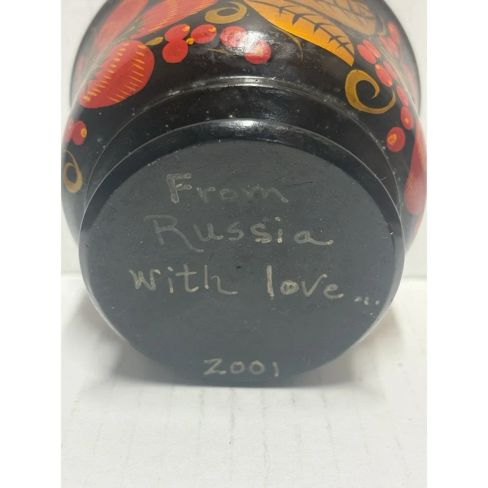 Vintage Russian Khokhloma Jar 4.